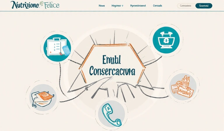 Immagine astratta di comunicazione con icone di messaggio, telefono e email